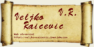 Veljko Raičević vizit kartica